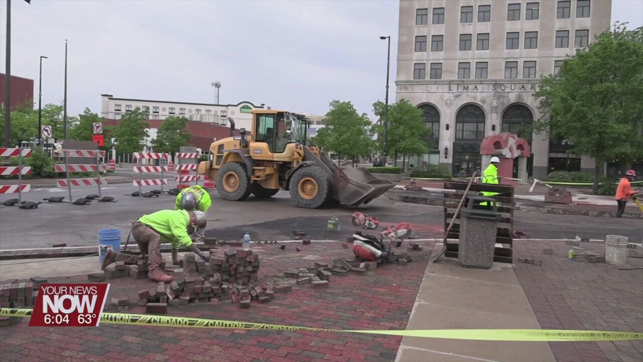 Construction ahead of schedule with the Lima town square roundabout